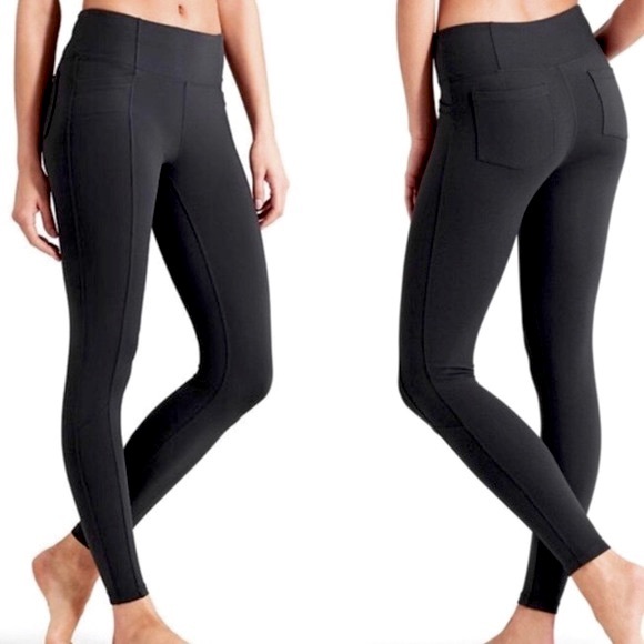 Athleta | Pants u0026 Jumpsuits | Athleta Metro Pocket Leggings In Black |  Poshmark